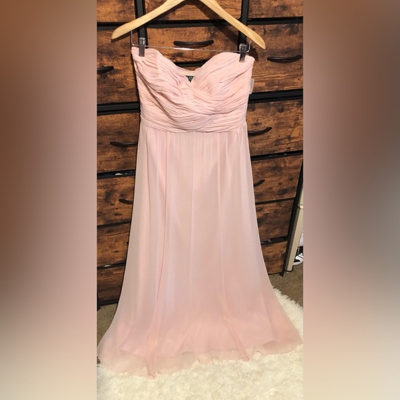Lauren Ralph Lauren Soft Pink Strapless Dress size 8 - Picture 3 of 16